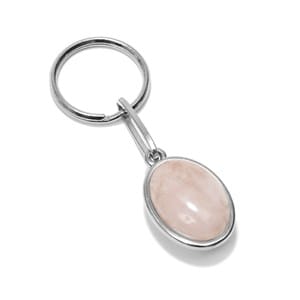 Porte-clé pierre naturelle Quartz rose