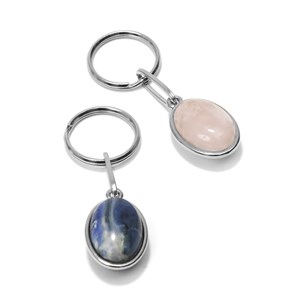 Porte-clé pierre naturelle Quartz rose