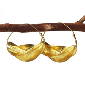 Boucles d'oreilles dorées Peuls