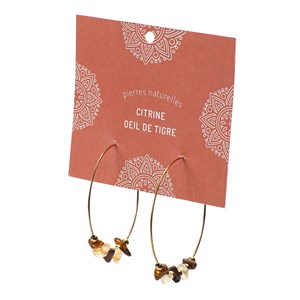 Créoles dorées et brunes