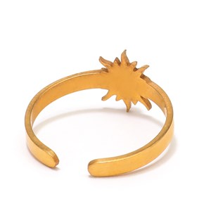 Bague soleil réglable jaspe rouge