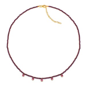 Collier perles de grenat
