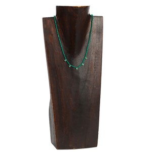 Collier perles d'onyx vert