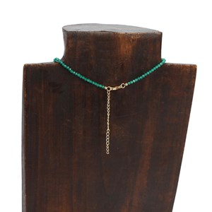 Collier perles d'onyx vert