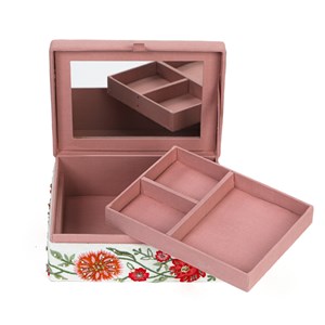 Boîte à bijoux brodée