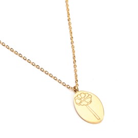 Collier pendentif anémone