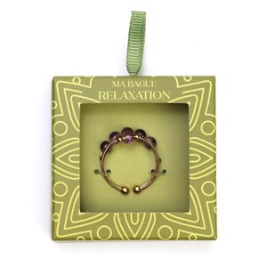 Bague anti-stress pierre naturelle Améthyste