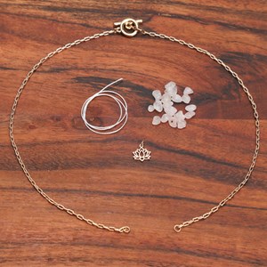 Kit bijoux à fabriquer quartz rose