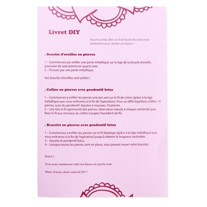 Kit bijoux à fabriquer quartz rose