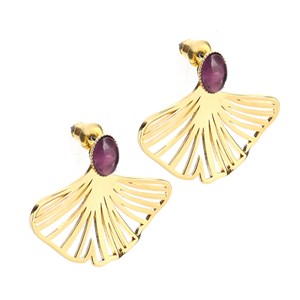 Boucles d'oreilles Mina améthyste