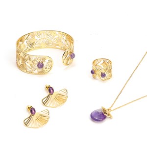 Boucles d'oreilles Mina améthyste