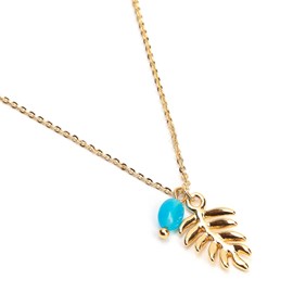 Collier feuillage apatite