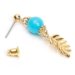 Boucles d'oreilles feuillage apatite