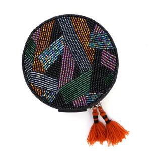 Boîte à bijoux ronde brodée