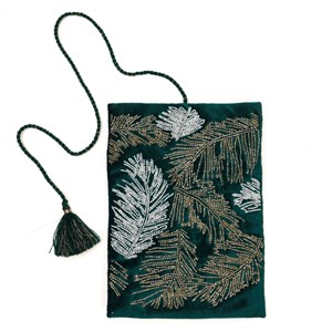 Trousse à bijoux brodée à rouler Forêt