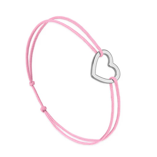 Bracelet enfant plaqué argent avec cordon Le Vent à la Française