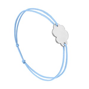 Bracelet enfant plaqué argent avec cordon Le Vent à la Française Nuage