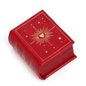 Livre-écrin cadeau avec collier symbolique en acier et strass Amour