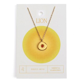 Collier du zodiaque acier doré et strass en verre collection Aura