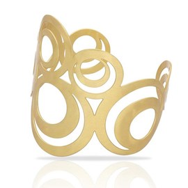 Manchette en laiton baigné dans l'or Collection Adèle RAS