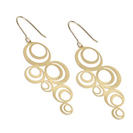 Boucles d'oreilles en laiton baigné dans l'or Collection Adèle RAS