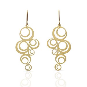 Boucles d'oreilles en laiton baigné dans l'or Collection Adèle RAS