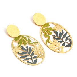 Boucles d'oreilles Orabella en laiton doré fabrication artisanale