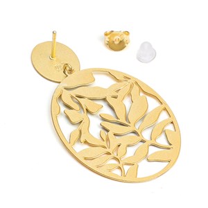 Boucles d'oreilles Orabella en laiton doré fabrication artisanale