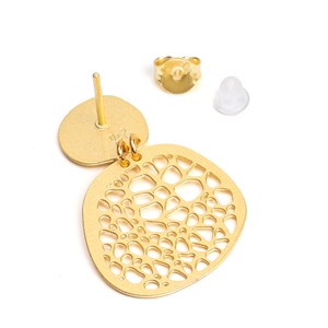 Boucles d'oreilles Petra en laiton doré fabrication artisanale