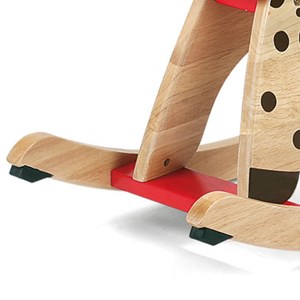 Cheval à bascule bois caramel