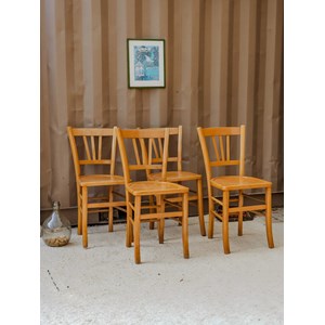 Lot de 4 chaises bistrot en bois n°1102