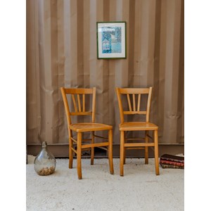 Lot de 4 chaises bistrot en bois n°1102