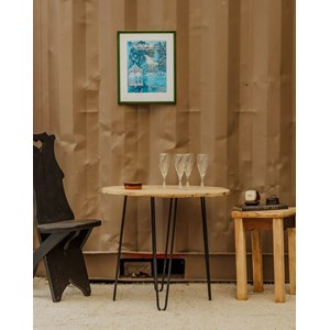 Table basse en bois et métal n°881