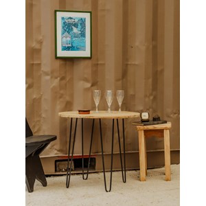 Table basse en bois et métal n°881