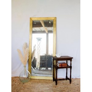 Miroir en chêne et laiton n°1107