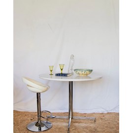 Table à manger ronde en formica n°1108