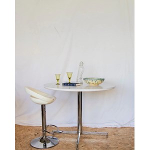 Table à manger ronde en formica n°1108