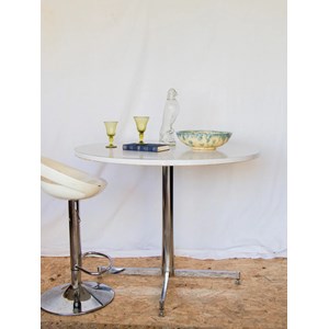 Table à manger ronde en formica n°1108