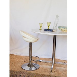 Table à manger ronde en formica n°1108