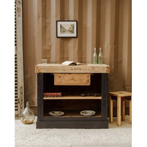 Buffet ouvert en bois noir n°297