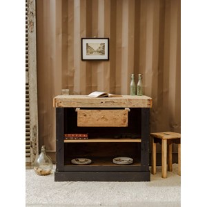 Buffet ouvert en bois noir n°297