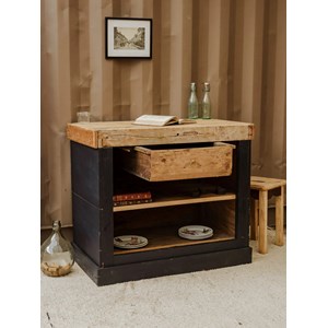 Buffet ouvert en bois noir n°297