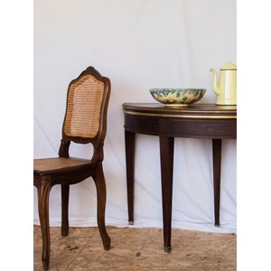 Table à manger demi-lune en cuir n°651