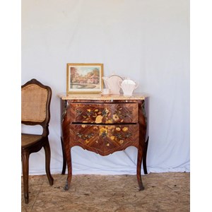 Commode en bois et marbre n°520