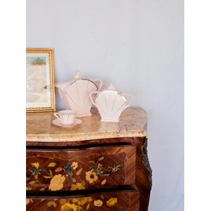 Commode en bois et marbre n°520