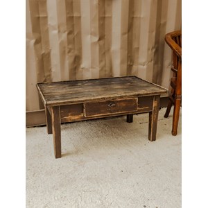 Table basse en bois patiné marron n°835
