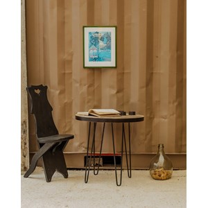 Table basse ronde en bois et métal n°882