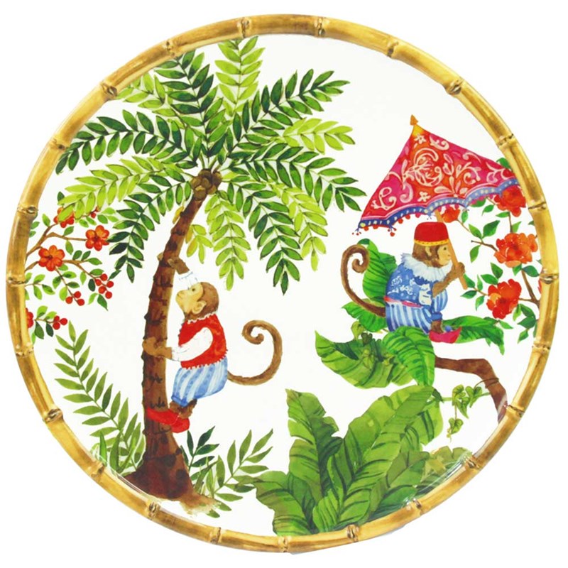Grande assiette mélamine singes 28 cm