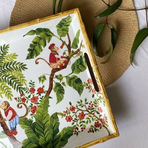 Plateau de service mélamine singes 50 cm