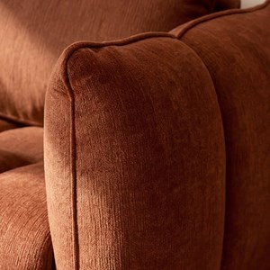 Canapé tissu terracotta